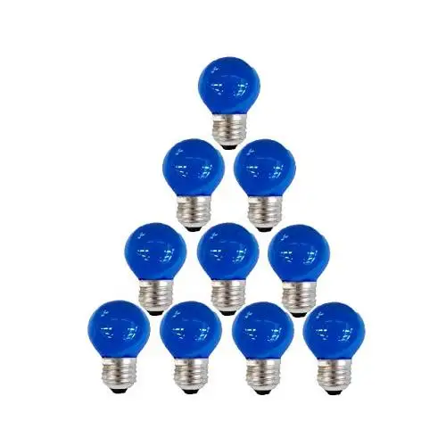 BOMBILLA LED ESFERICA G45 230V 3W E27 COLOR AZUL [10 stucs]