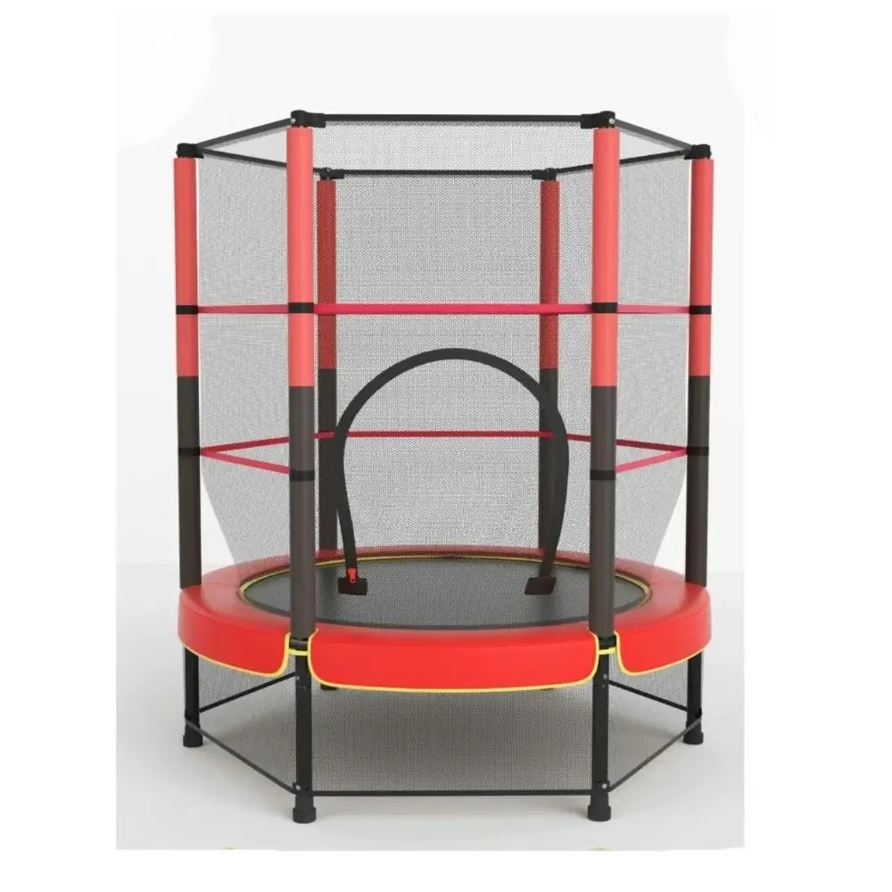 140cm/160cm portable kids trampoline, trampoline - 6 ft/8 ft trampoline ideal for christmas gift, anti-collision foam for jumping and indoor trampoline activities on indoor trampoline for 4-15 years