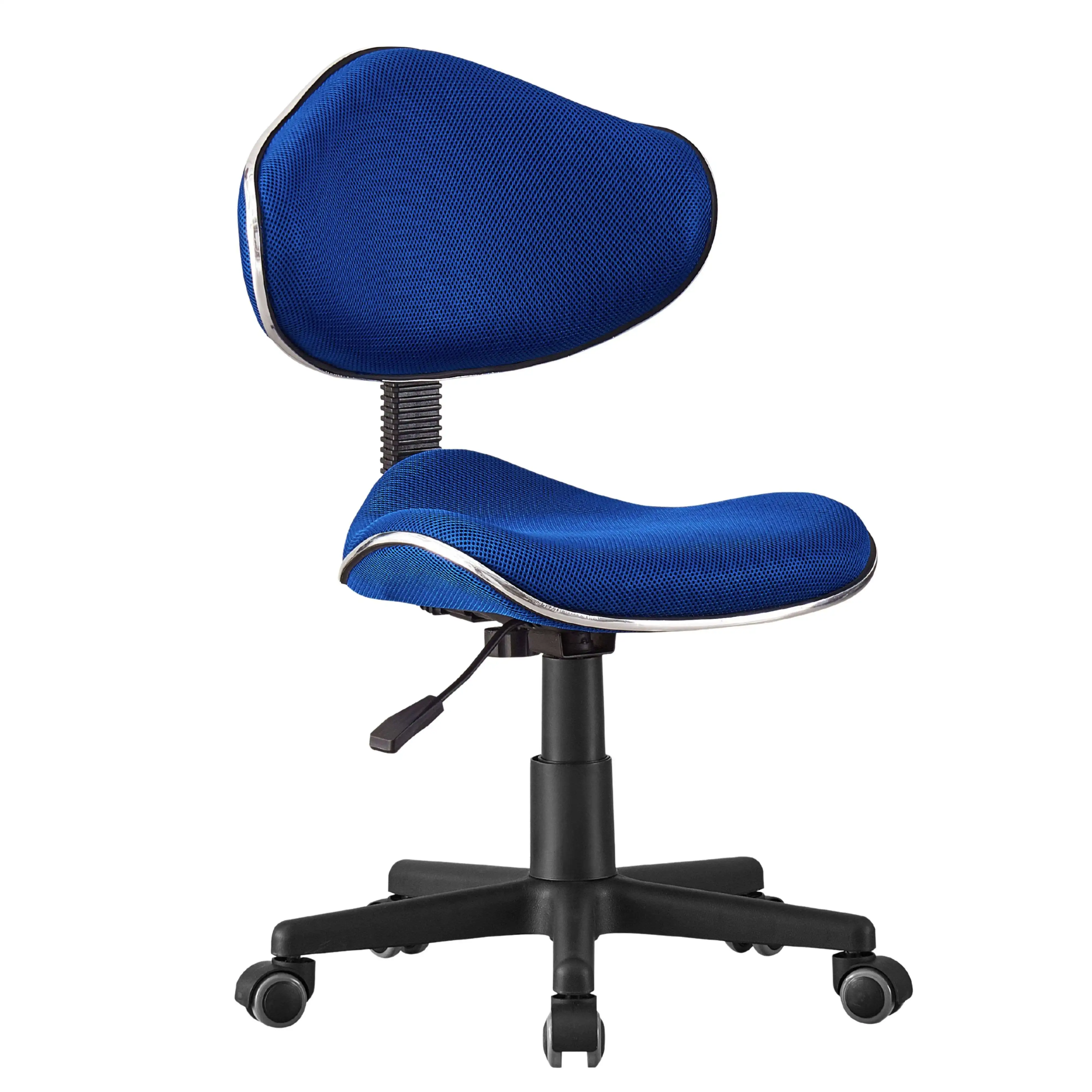 Miroytengo Silla Escritorio Juvenil Bambola, Silla Dormitorio Giratoria, Altura Ajustable Poliéster Azul 48x88-98x46 cm