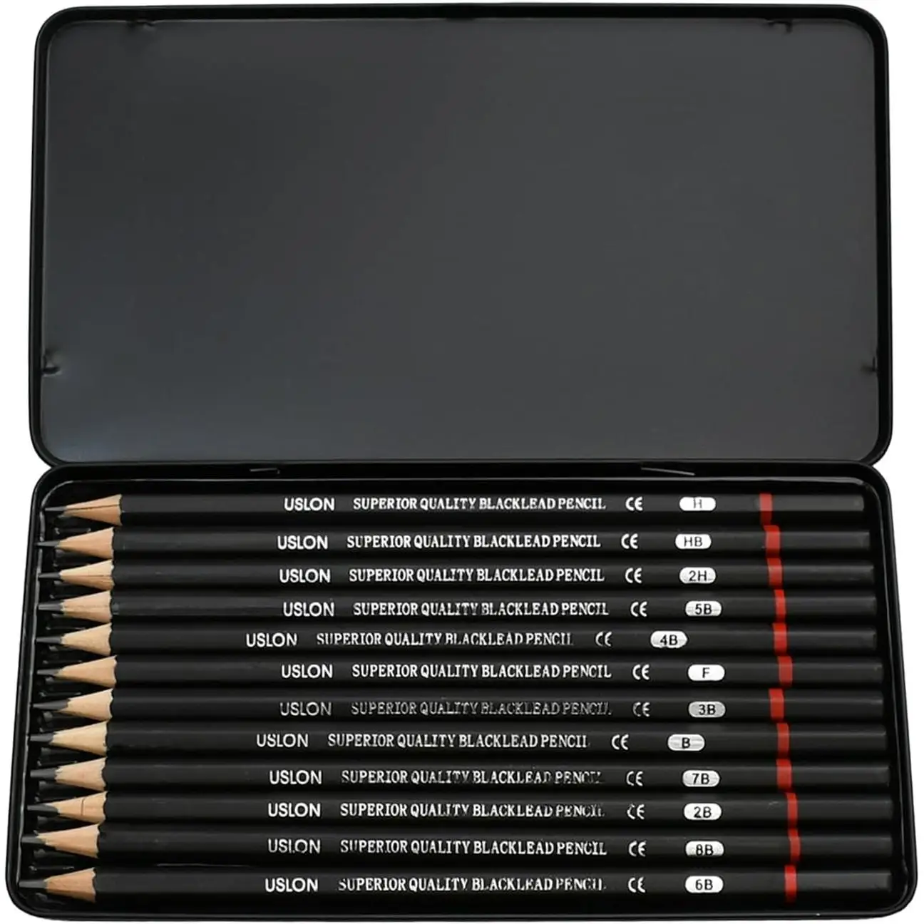 Set de Lápices Profesionales para Dibujo y Pintura, Caja Metálica con 12 Lápices de Colores de Alta Calidad, Ideal para Niños, Principiantes y Entusiastas del Arte