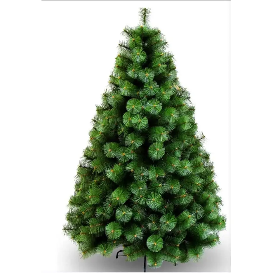Árbol de Navidad Artificial Árbol de Navidad, PVC Aguja de Pino Ecológico Auto Desmontable Fácil de Instalar con Soporte de Metal ,altura 90cm 120cm 150cm 180cm 210cm, verde, verde con nieve y blanco，Árbol de Navidad Artificial, Material PVC Aguja