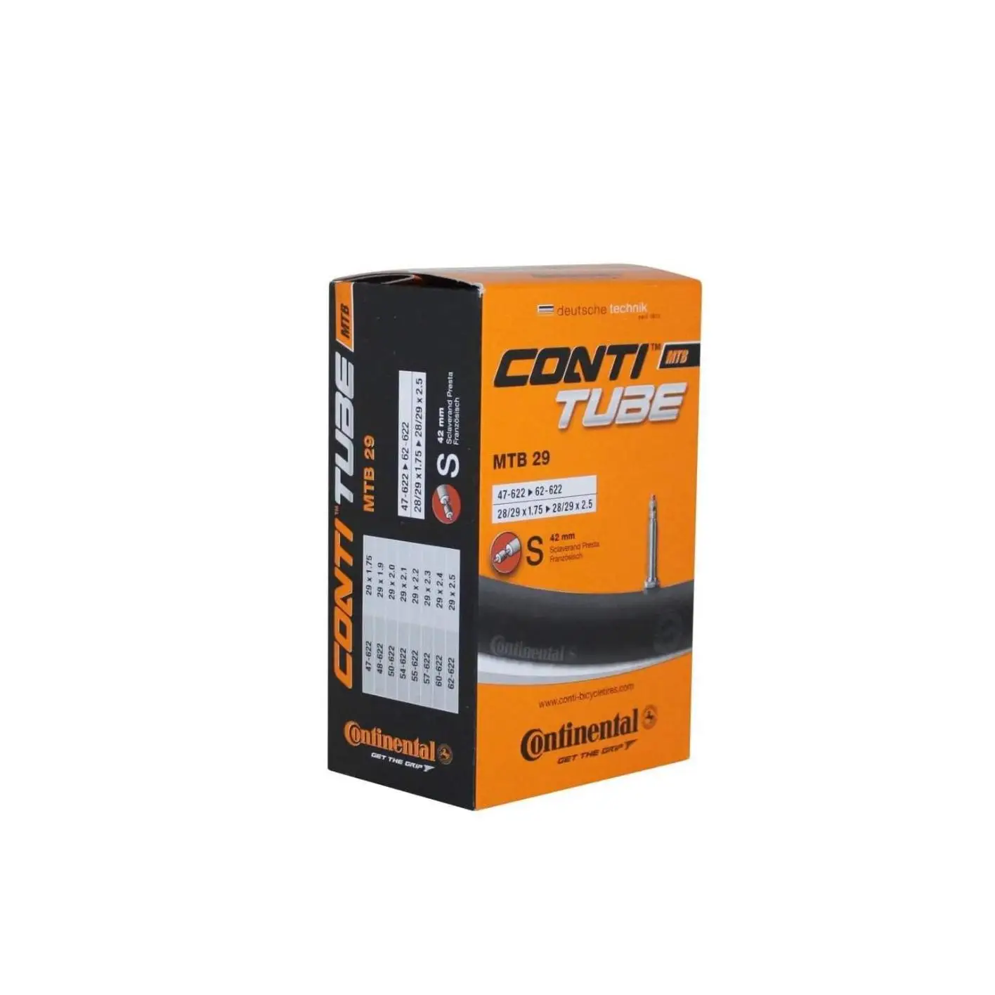 Continental Tube - MTB Bicycle Camera 29 Inches, Presta Valve, 42mm, Made in Spain, for Mountain Bikes, Smooth Tread, Size 47/62-622, Durable Anti-Puncture Design #2