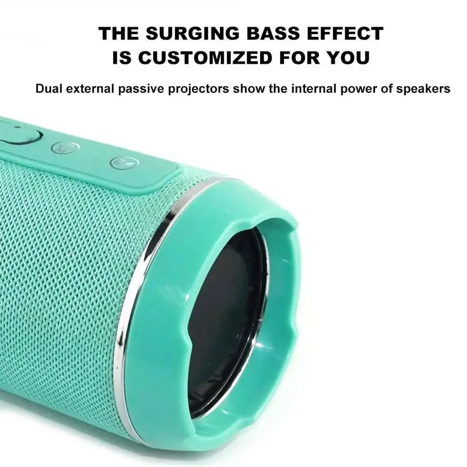 TG116 wireless Bluetooth speaker, Bass column, compatible, USB, waterproof, outdoor, support AUX, TF, FM Radio, Subwoofer