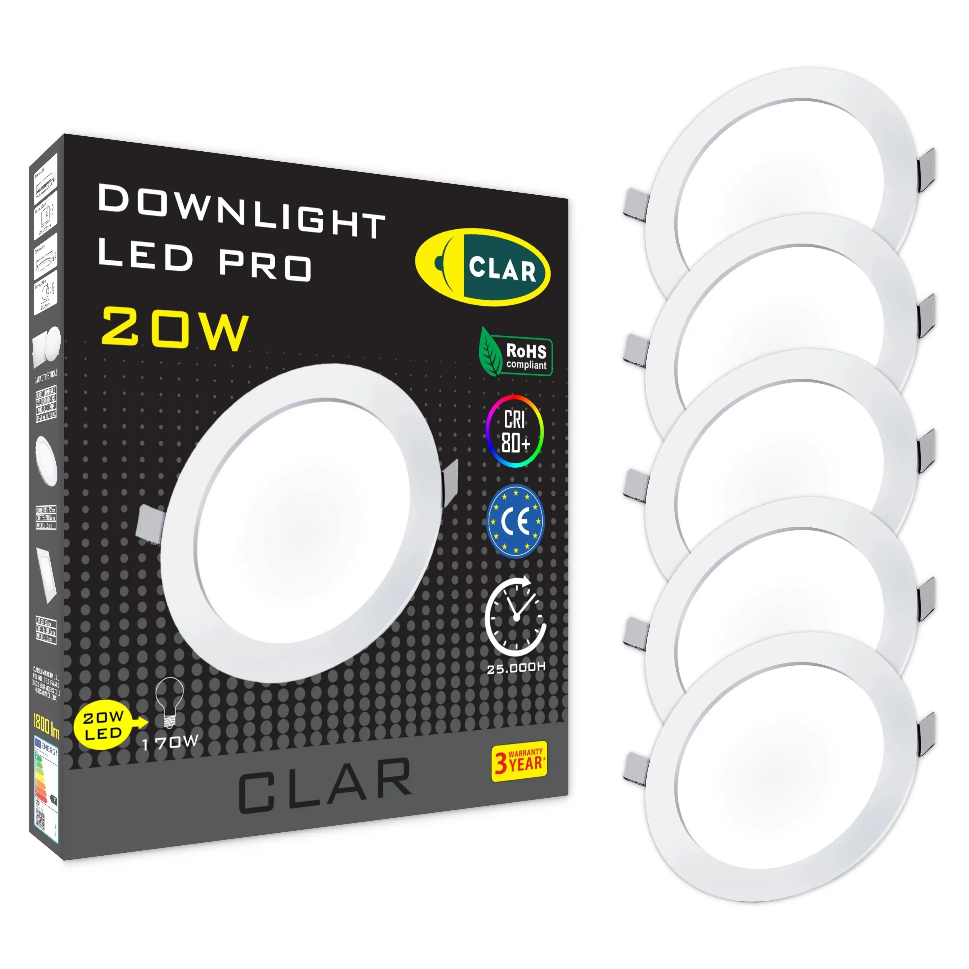 20W recessed LED Downlight, recessed LED spotlight