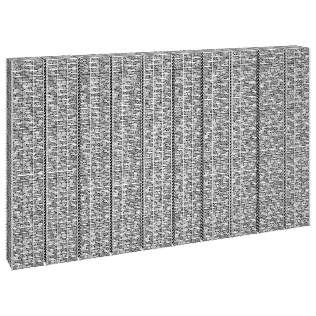 Vidaxl iron gabion arriates dimensions 30 x 30 x 50 cm (3 pcs), 30 x 30 x 100 cm (3 pcs), 30 x 30 x 150 cm (3 pcs) and more - Product Main Image