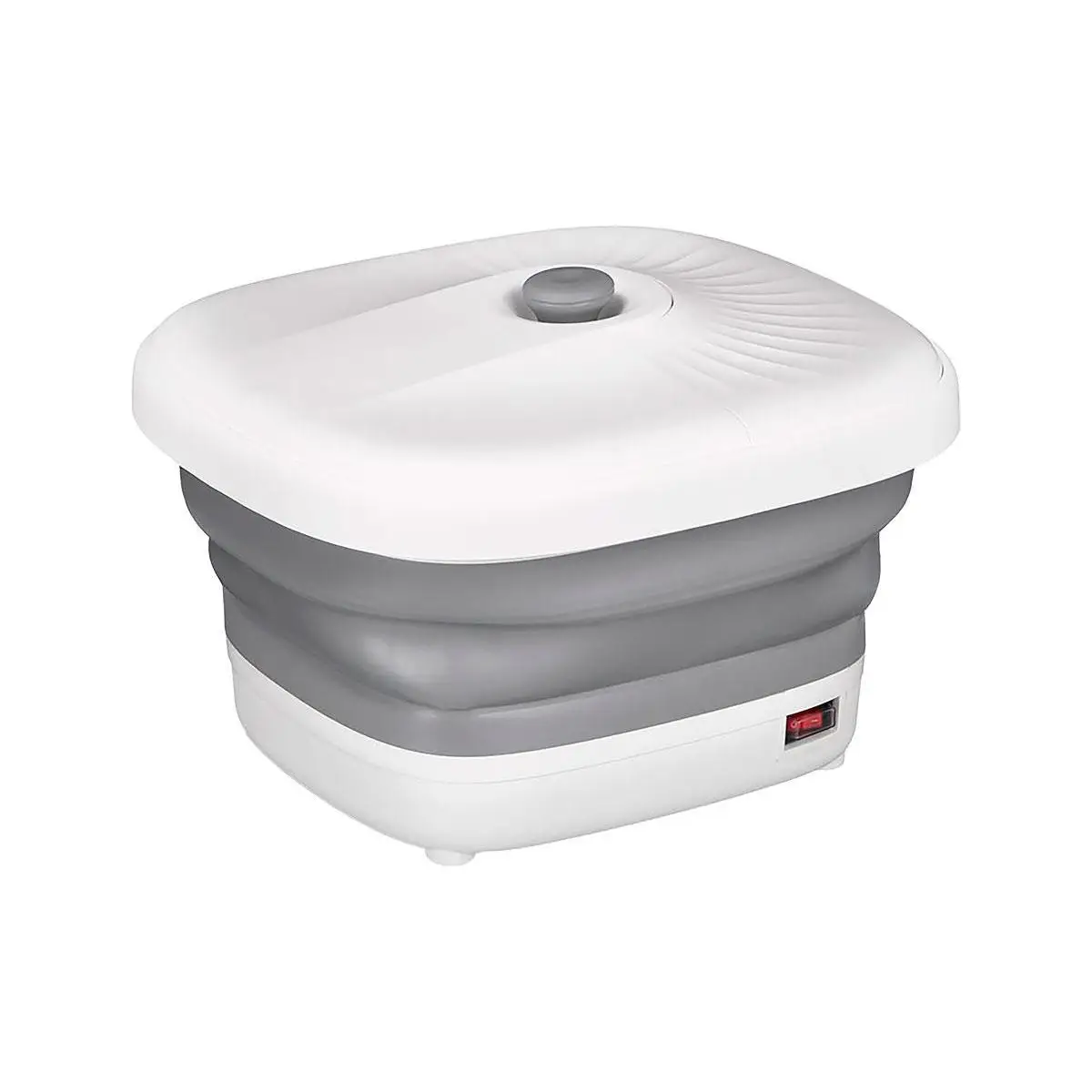 Massaggiatore piedi elettrico pieghevole con riscaldamento ad acqua, spa in silicone da 9,5 L e 400 W, contenitore portatile con controllo temperatura, massaggio rilassante per numeri fino a 46,