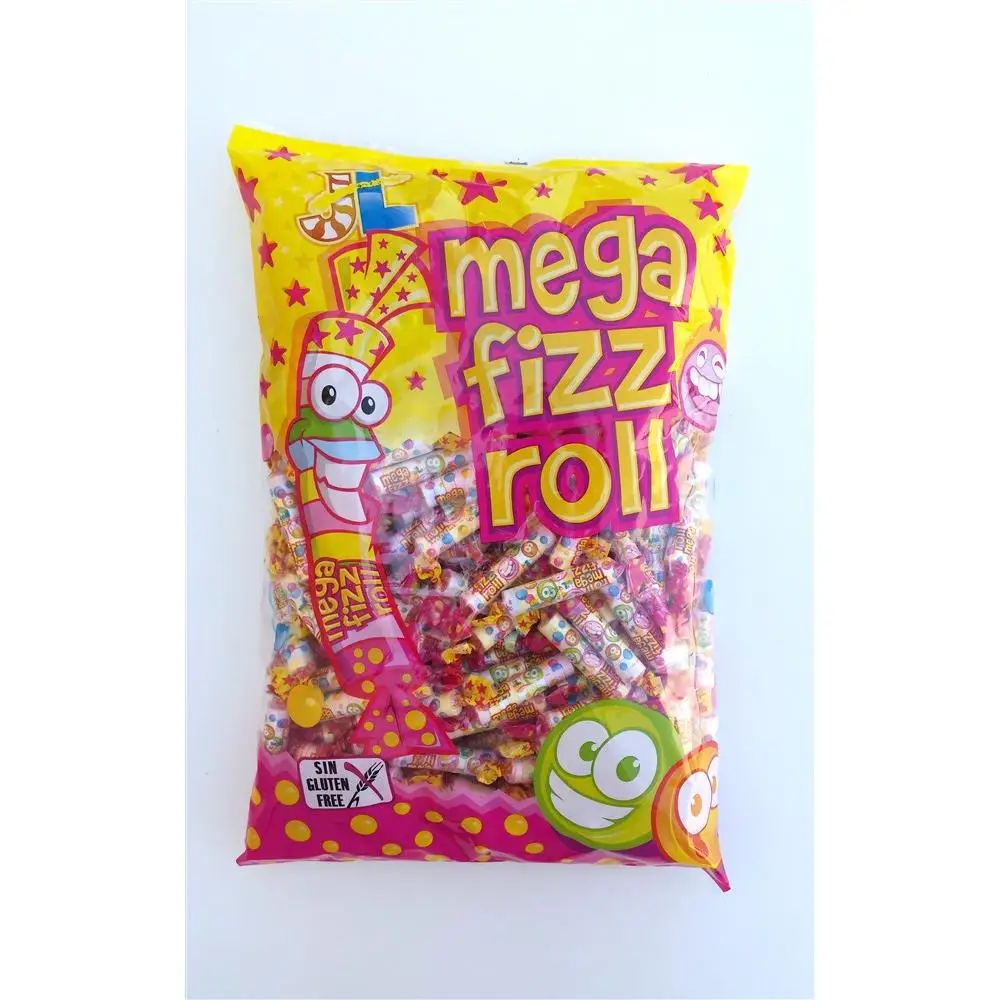 MEGA FIZZ ROLL 200 UNDS - Bolsa de Caramelos Comprimidos Sin Gluten Juan López