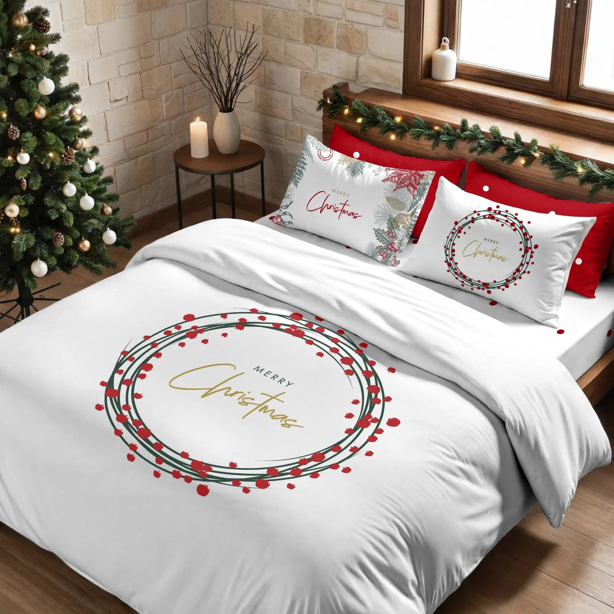 BL Belum | Funda nórdica Navidad 100% poliéster, Funda nórdica con Botones Laponia 23