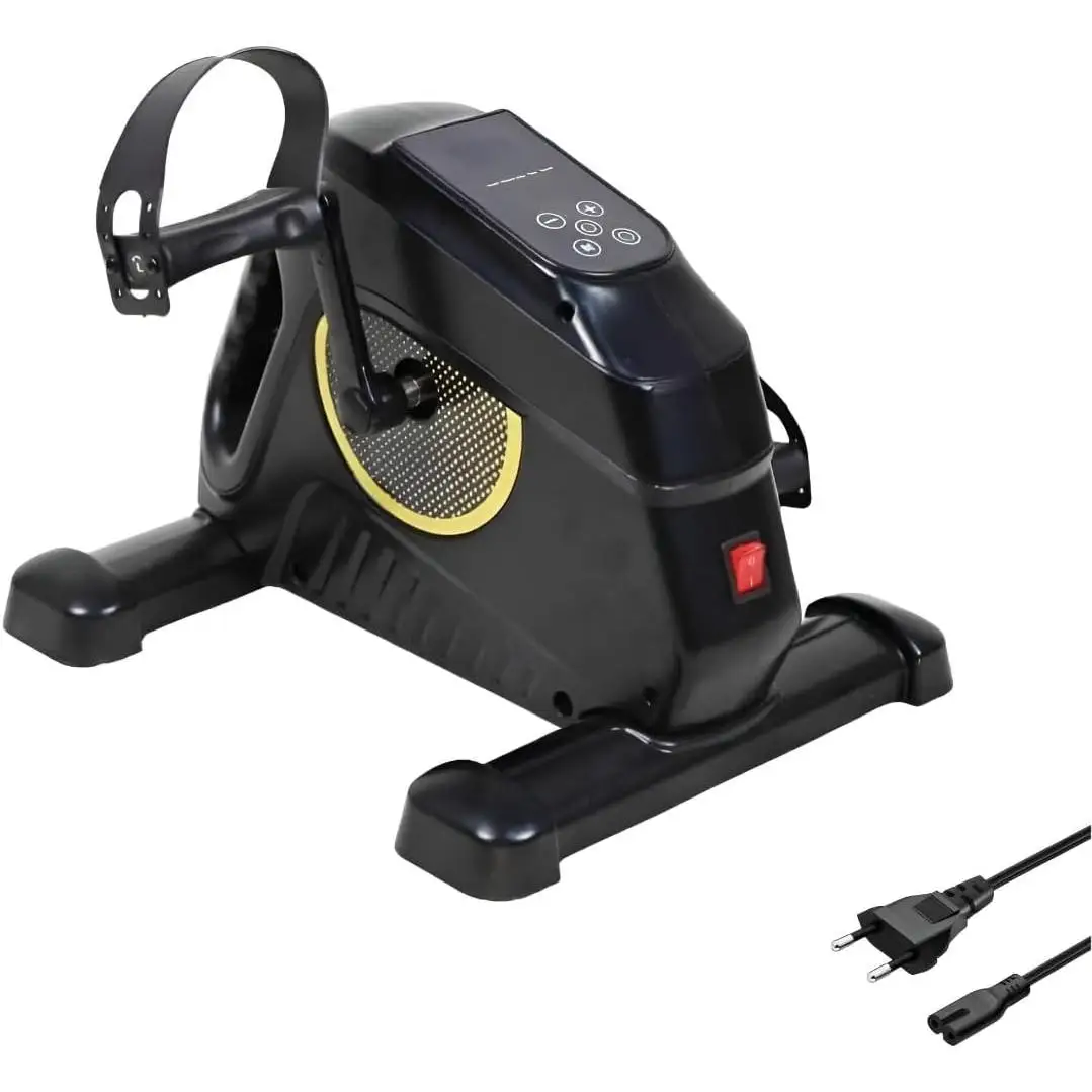 PINNERS Pedales Estáticos Eléctricos para Ancianos - Máquina de Ejercicio en Casa con Pantalla Digital para Rehabilitación y Fitness