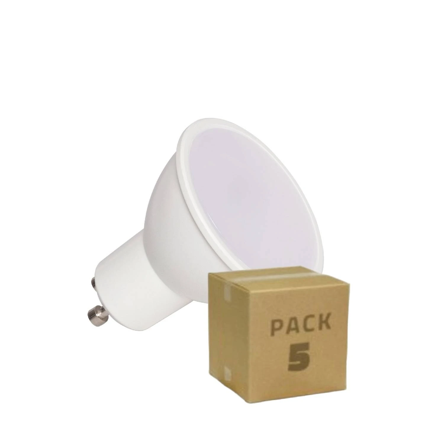 LEDKIA LIGHTING Pack 5 Bombillas LED 12/24V GU10 6W 600 lm No Flicker 6500K Blanco Frío GU10