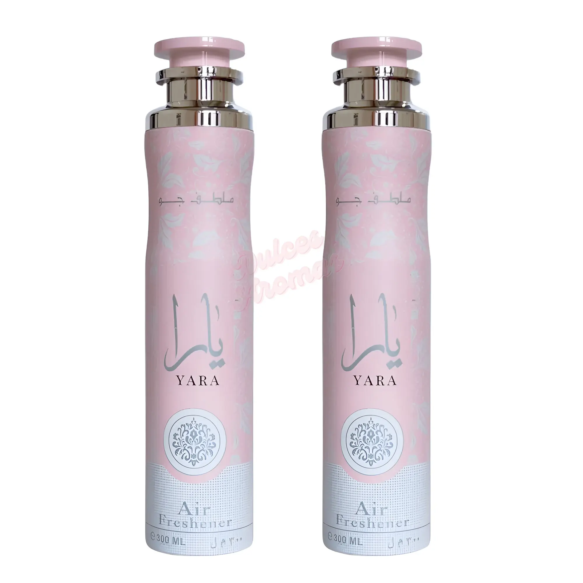 Yara Rosa Ambientador Pack x2 de Lattafa Fragancia Hogar Dulce Elegante Elimina Olores - 300ml