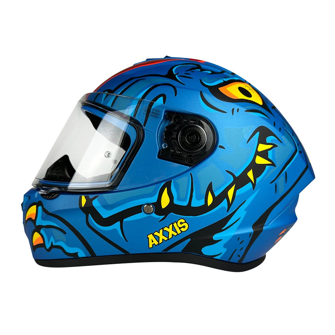 Full-face helmet for motorcycle AXXIS FF112D DRAKEN S DINOTOON adult blue COLOR