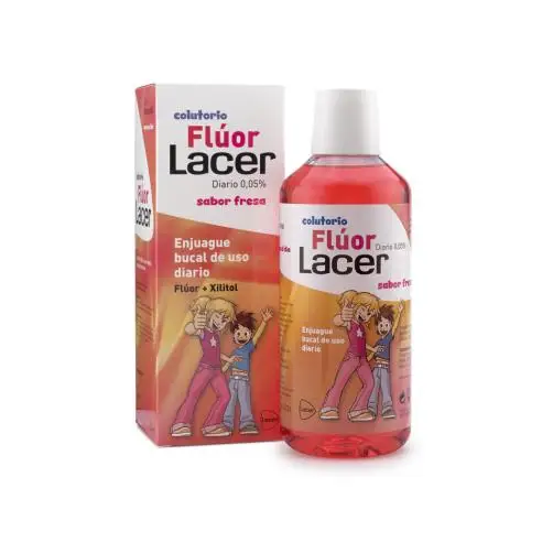 Colutorio Flúor Lacer Diario 0,05% Fresa - 500 Ml
