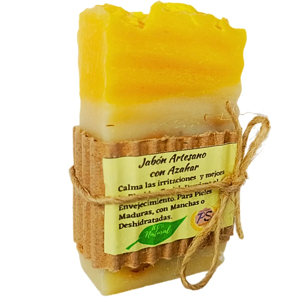 Natural Orange Blossom handmade soap. Pumarshop Cinnia Natura. Anti-Wrinkle Moisturizing. Facial sagging and spots on the face. Artisan soap. Suitable vegans.