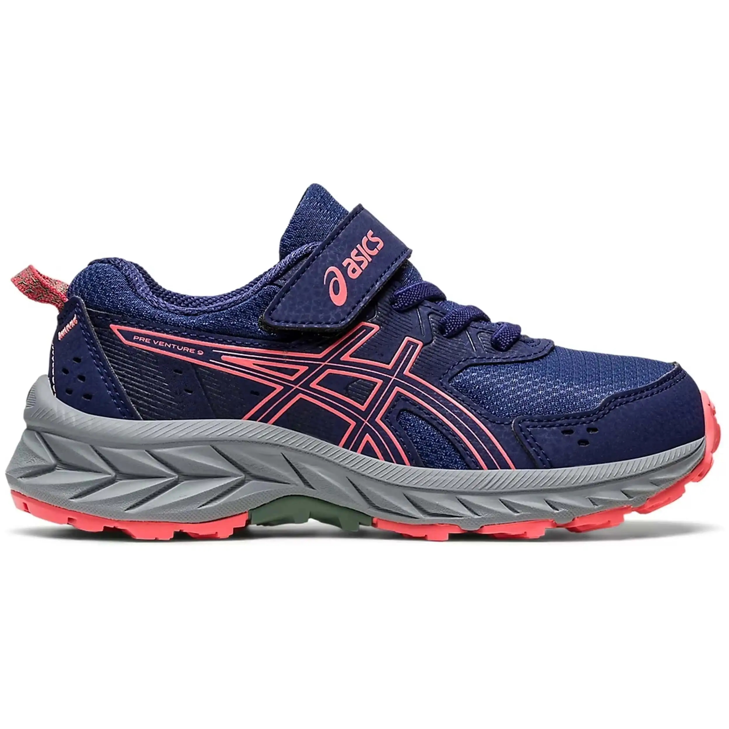 Asics brand running shoes model 1014a277-400 for kids in violet