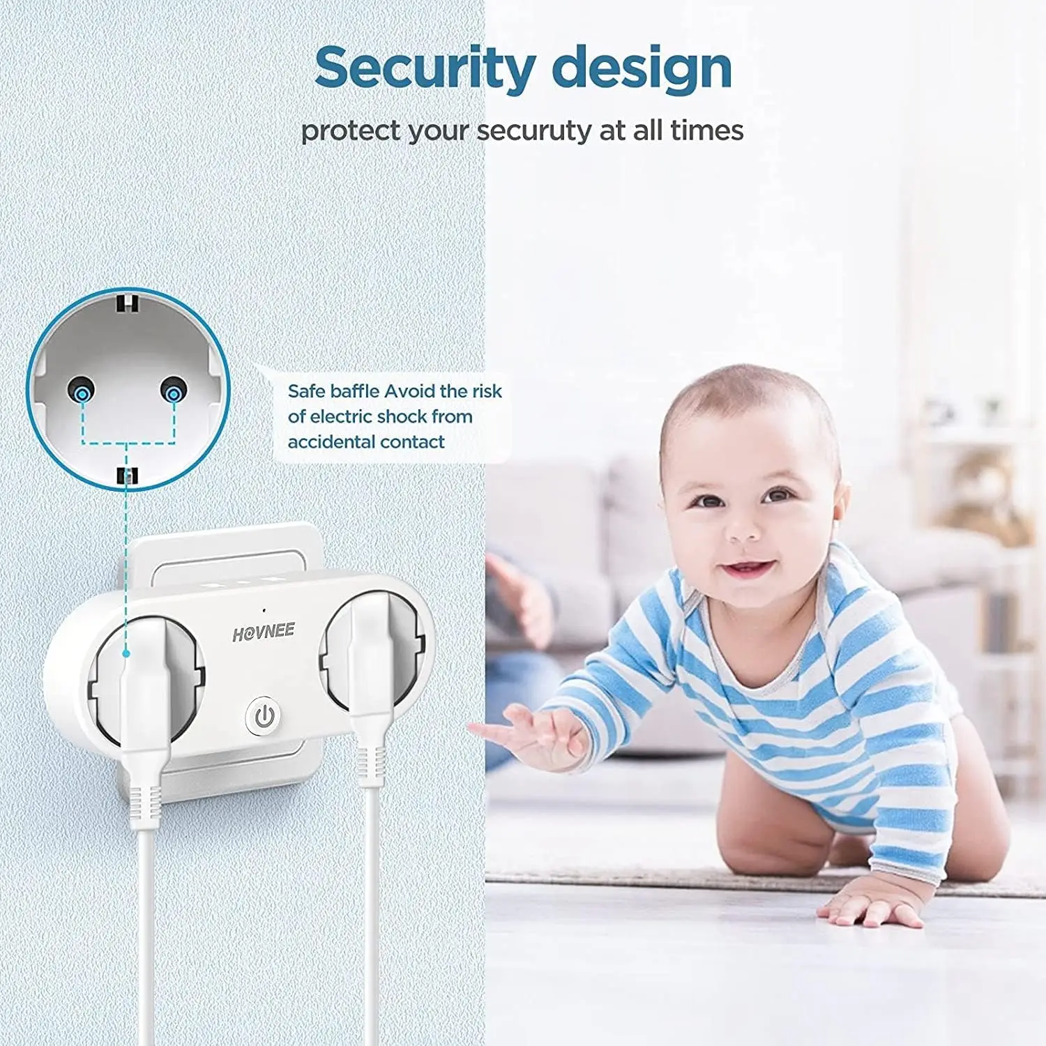 Plug adapter, with usb and usb c, socket thief with usb type c, 5 in 1 multiple usb plug with 3 usb (1 usb-c + 2 usb-a) and 2 schuko sockets, multiple wall plug with switch, suitable for home, office and travel, white