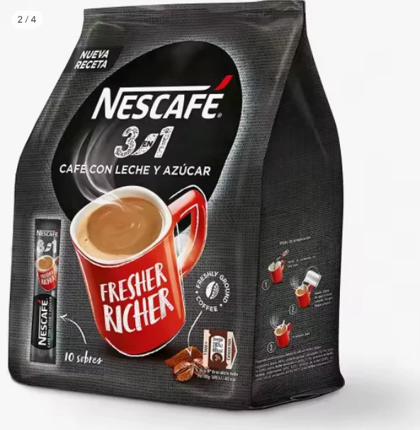 New Nestle Nescafe 3 in1-coffee in individual sachets (90 sachets)