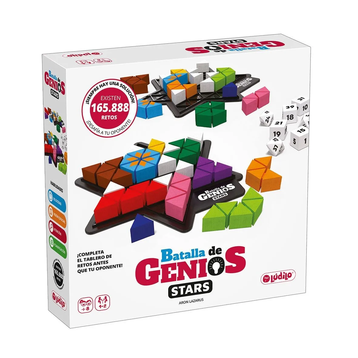Ludilo - Genius Battle Stars, an educational board game for children aged 8 and above, supports 2-10 players, combining fun and learning for family game nights with a strategic gameplay experience.