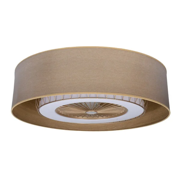 Ceiling fan FABRILAMP Tania DC 72w clear wood 5 blades 6 speed LED regulator timer control