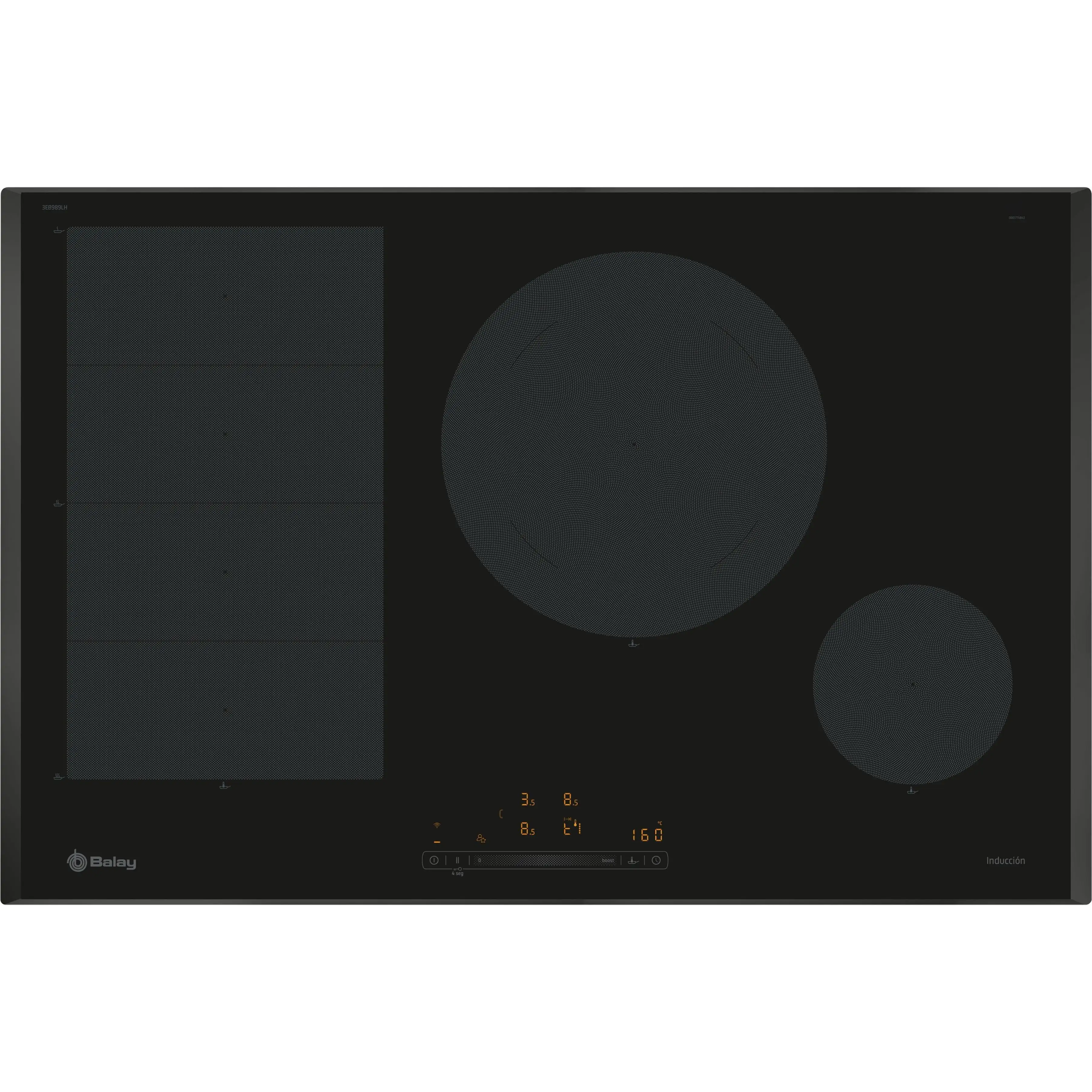 VITROCERAMICA INDUCCION BALAY 3EB989LH 3 ZONAS COCCION ANCHO 80 CM