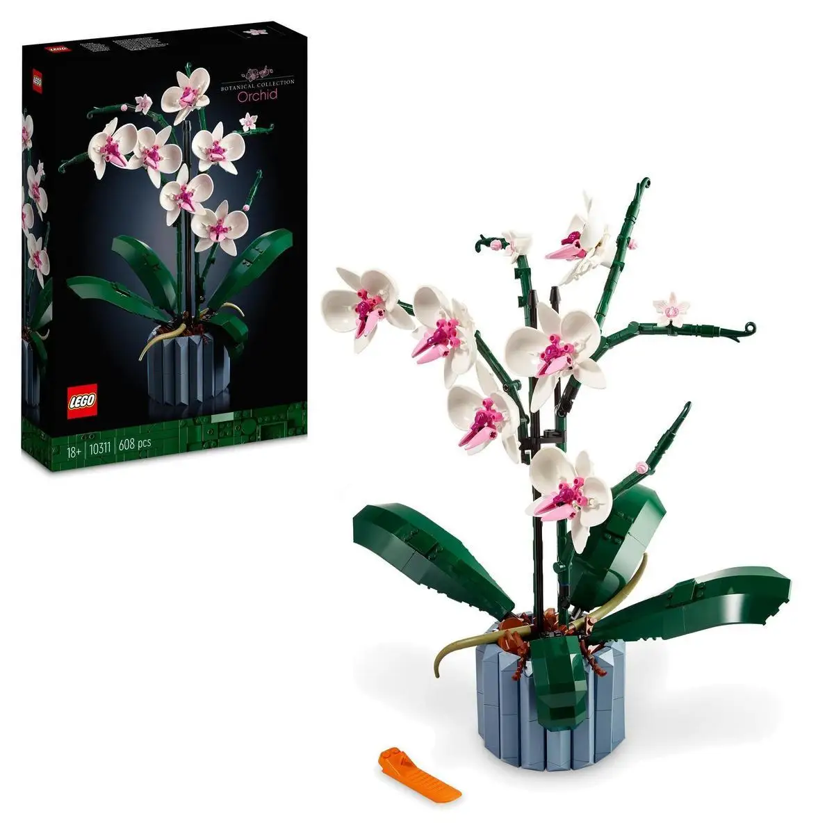 Kit de construcción de planta decorativa para adultos LEGO 10311 Orquídeas; construye una planta de