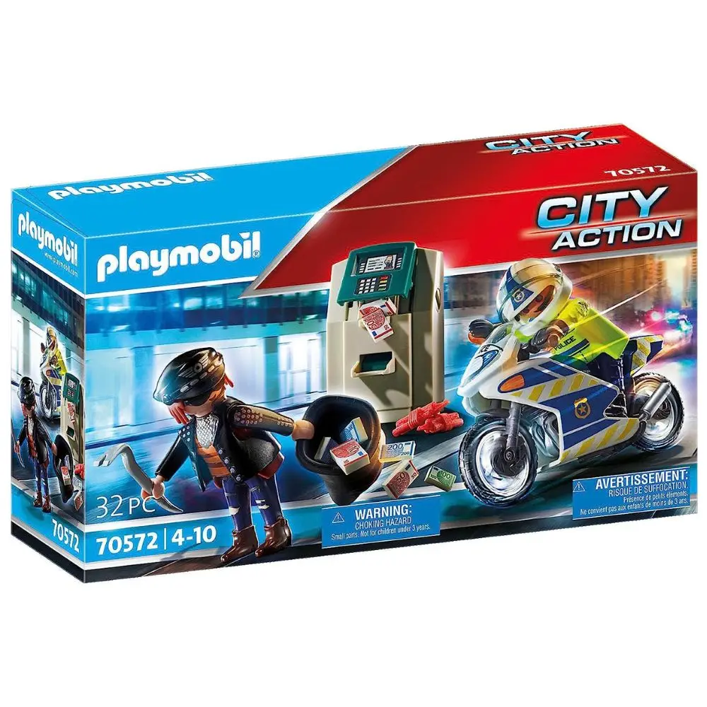 Inseguimento del ladro della bici della polizia Playmobil (70572) City Action