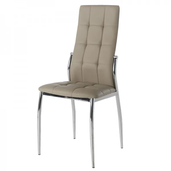 Pack 4 Sillas Comedor Laci Estilo Moderno Salón Polipiel Cromadas 101x51x45 cm