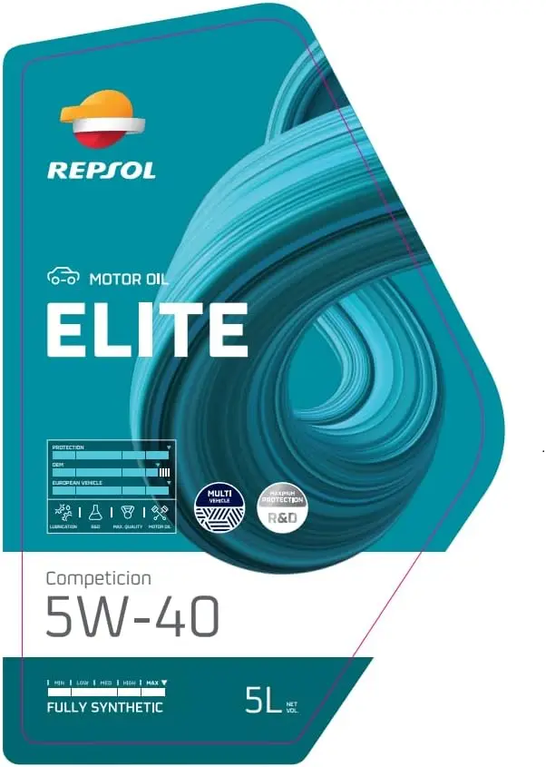 REPSOL 5W-40 5L competition ELITE car synthetic lubricating oil