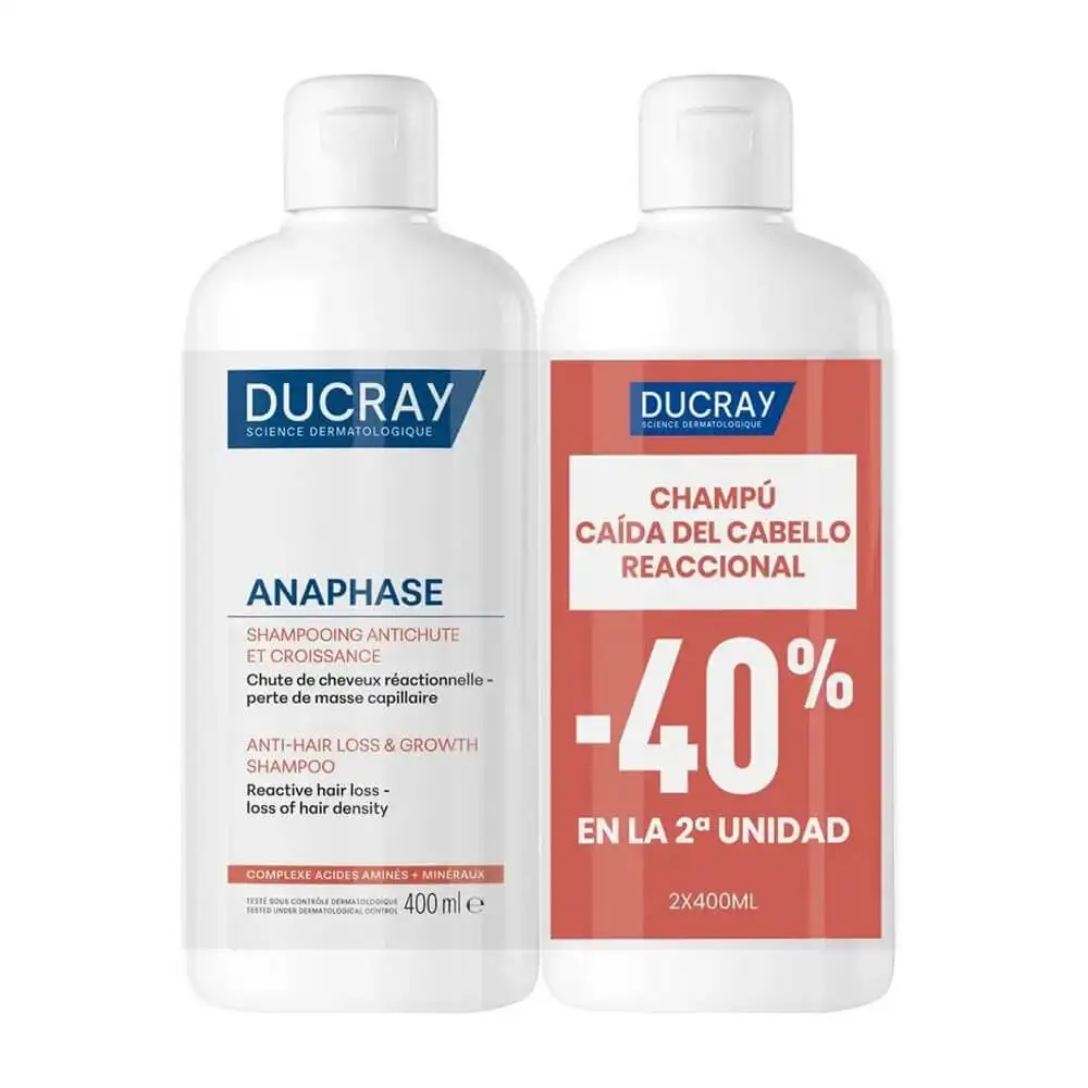 Ducray Duo Anaphase+ Champú Anticaída 2 X 400 Ml - Imagen 5