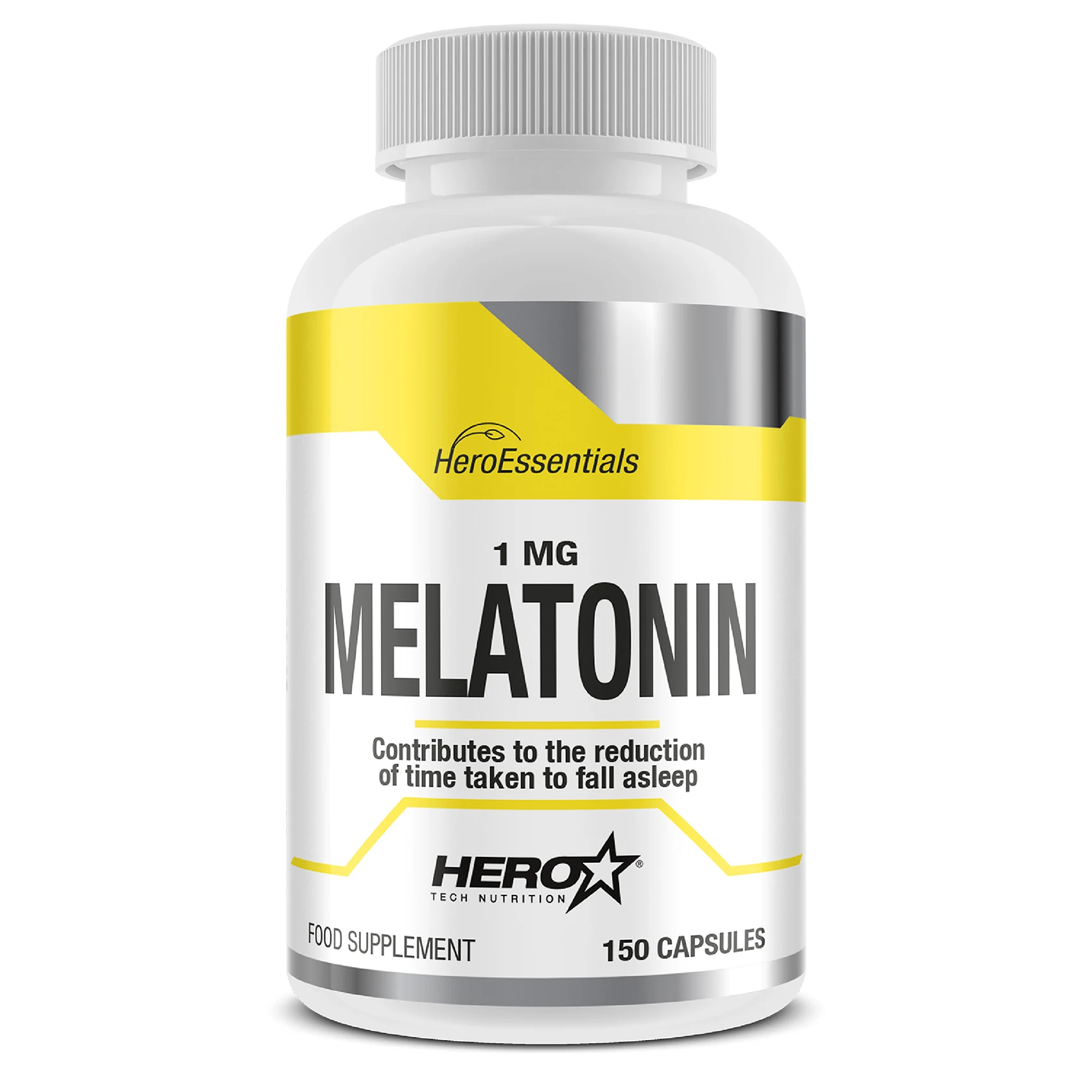 HERO TECH | MELATONIN 150 caps. | Melatonina Pura 1 mg |
