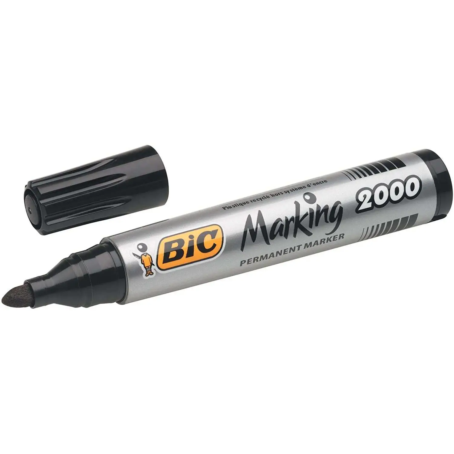 Bic marking 2000 ecolutions rotulador permanente - punta de 4.95 mm - tinta con base de alcohol - ecologico - secado rapido - color negro (12 uds)