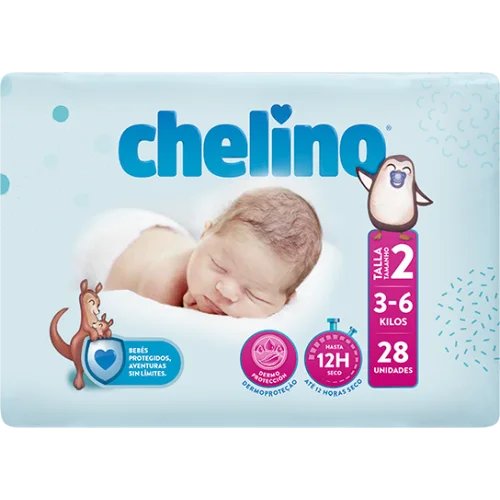 Chelino Love Pañal Talla 2 3-6Kg 28 Unidades