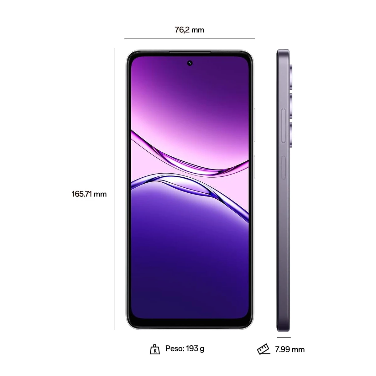 OPPO A5m - 8GB RAM, 256GB Storage, 6.67" Display, 50MP Camera, 6000mAh Battery, IP65 Waterproof, 45W Fast Charging, Android Smartphone in Midnight Purple for durable and reliable everyday use. #2
