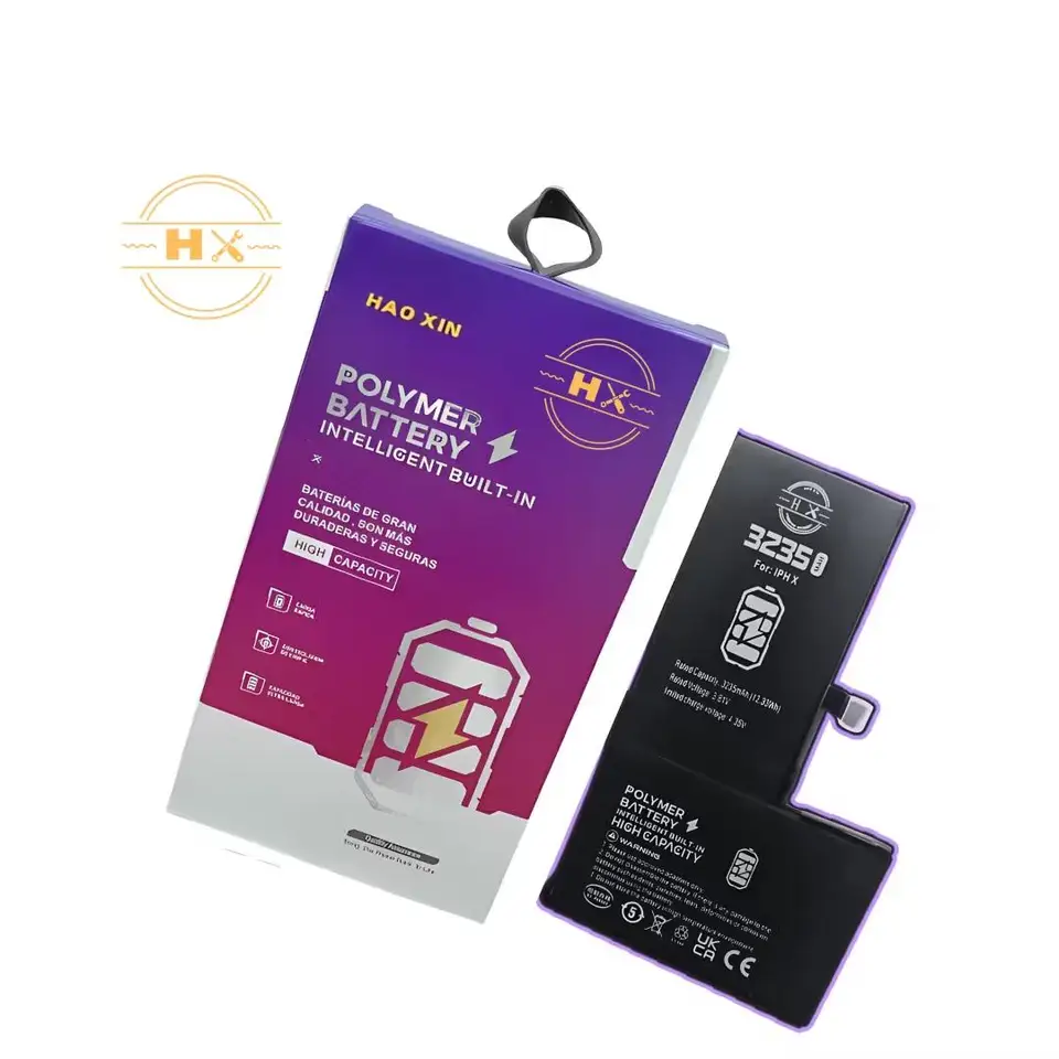 Batería HAOXIN de capacidad mejorada para iPhone XS – 3000mAh, diseñada para mayor duración, garantizando compatibilidad y altos estándares de seguridad, ideal para usuarios de teléfonos móviles que buscan rendimiento confiable y eficiencia energética.