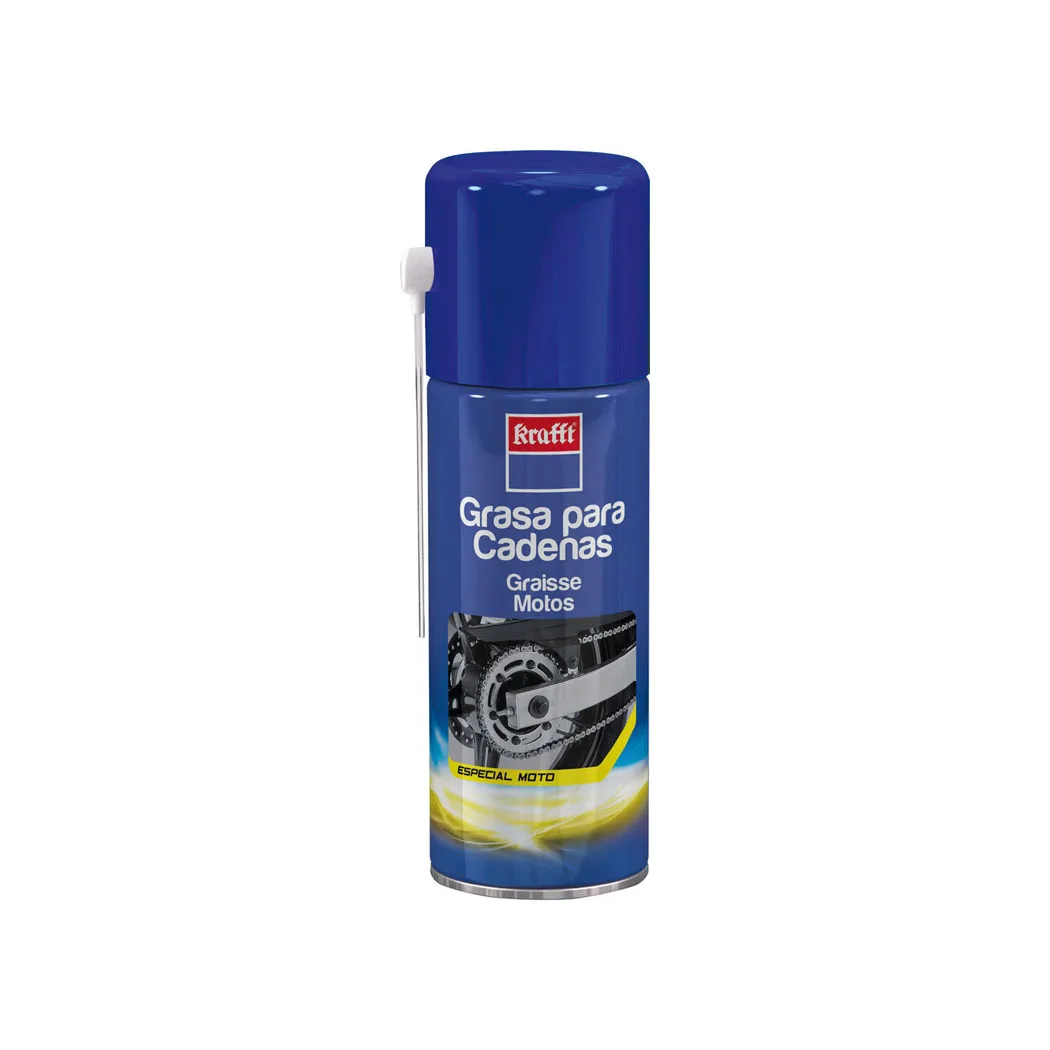 Krafft Spray Lubricante Grasa para Motocicletas 400ml - Larga Duración