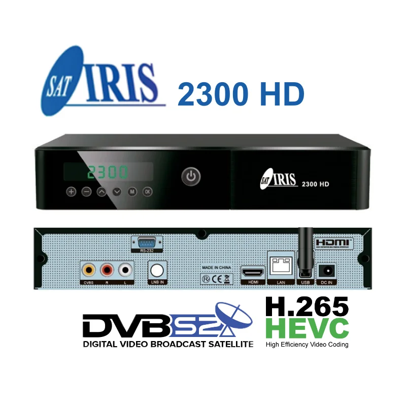 Iris 2300 hd - dvb-s2 h.265 hevc satellite receiver