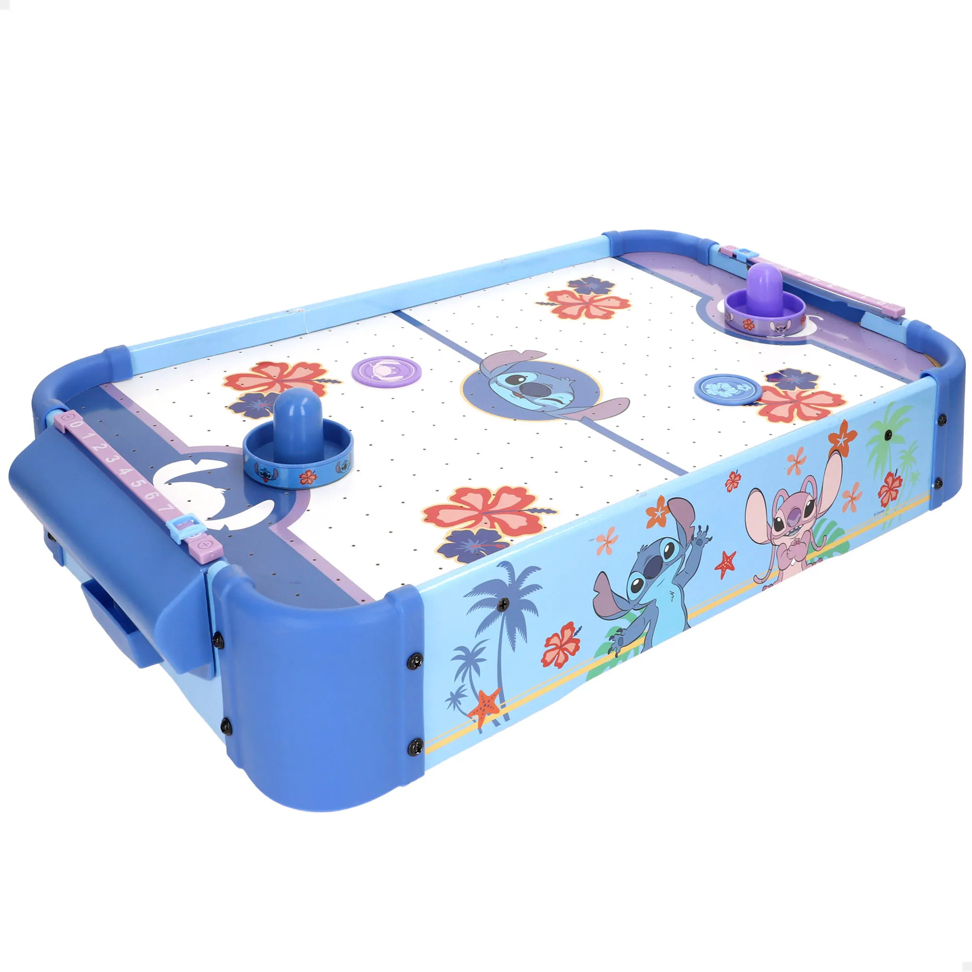 Stitch Air Hockey Table 53x31x9 cm, compact kids' game with 2 paddles and 2 pucks for 2 players, designed for children aged 4+, fosters hand-eye coordination and social skills, official Disney licensed design. #1