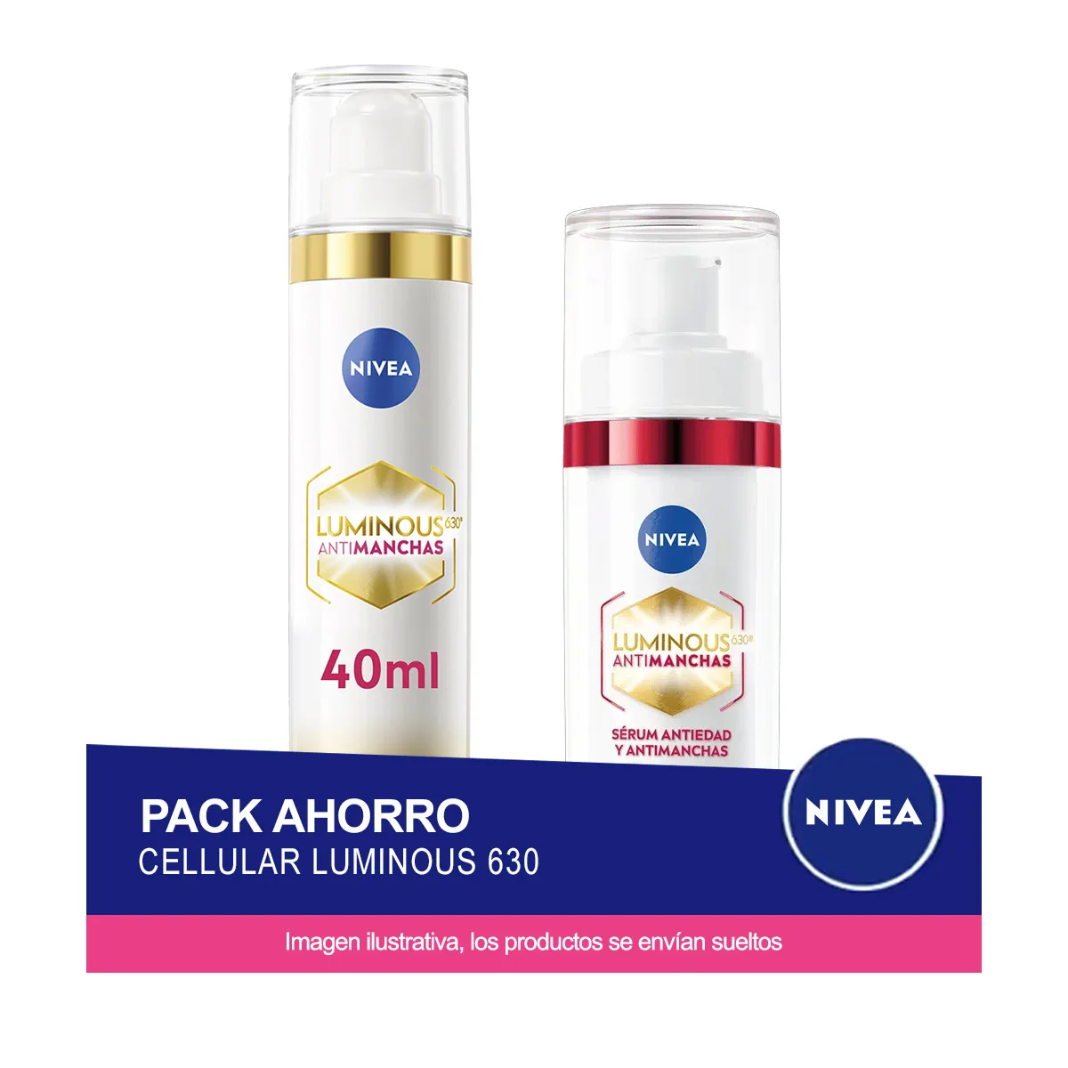 NIVEA Luminous630 Pack ahorro - Contiene Crema de Día y Sérum Facial