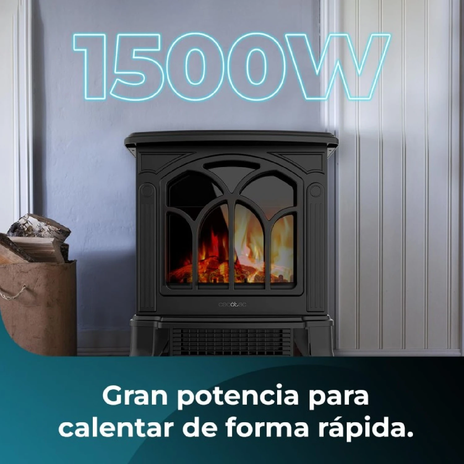 Cecotec readywarm 1500 flames electric fireplace