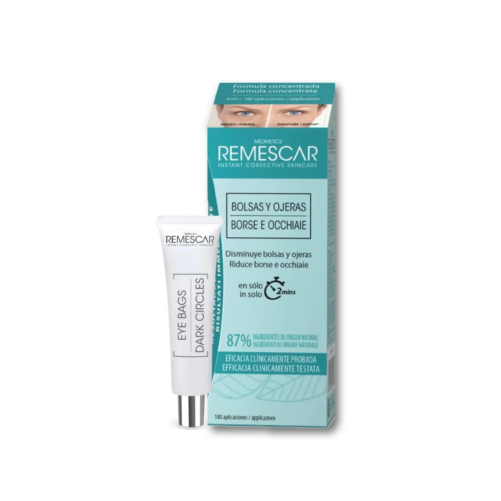 Remescar Bolsas y Ojeras efecto inmediato 8ml eliminar Bolsas y Ojeras (unisex)