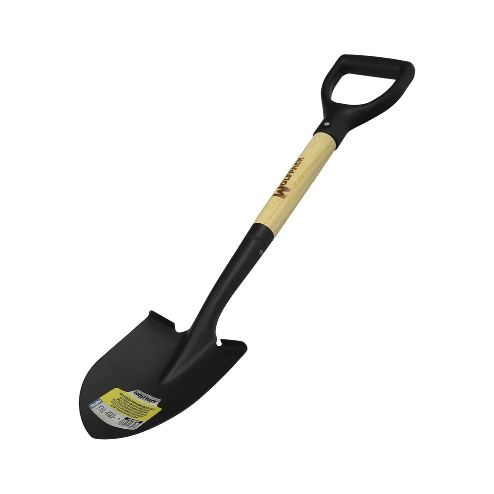 Pala pequeña mango madera punta mango anilla 75 cm. minipala, pala de jardinería, trasplantes, camping, montañismo, acampada