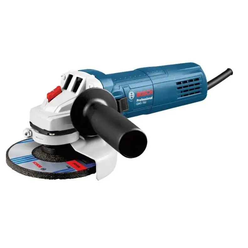Radial Mini Amoladora Bosch GWS 700 Profesional pequeña para Disco de Ø115mm con Cable, Protección contra rearranque y Caperuza Proectora