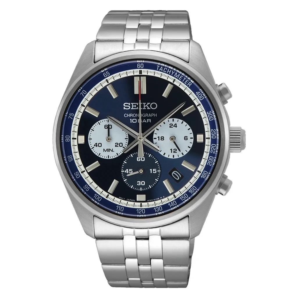 seiko watches reloj deportivo hombre seiko chronograph ssb427p1 415mm 100m wr cristal hardlex acero