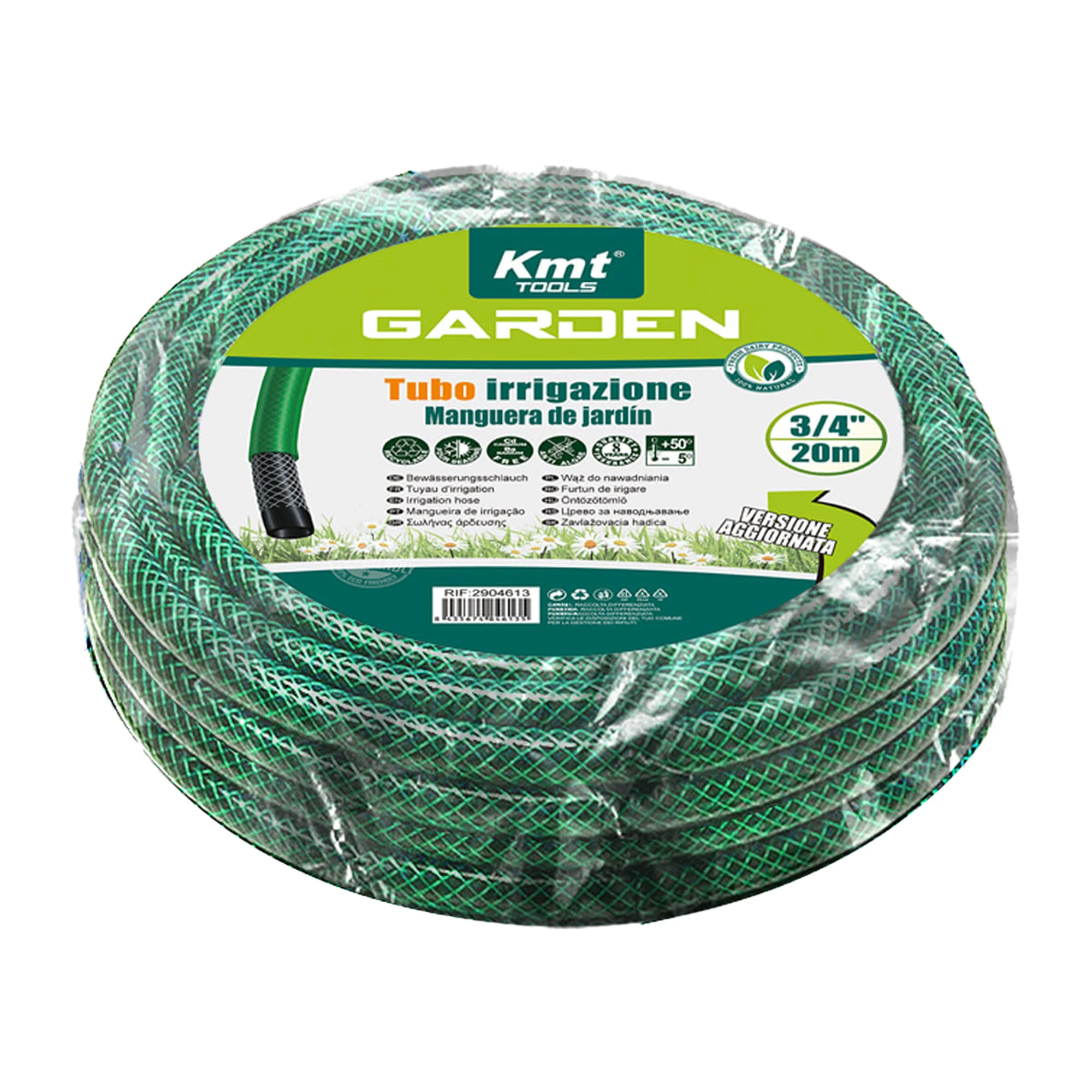 UD - Manguera de Jardín 3/4” 20m | Antialgas, Resistente UV, Alta Presión, PVC Reforzado
