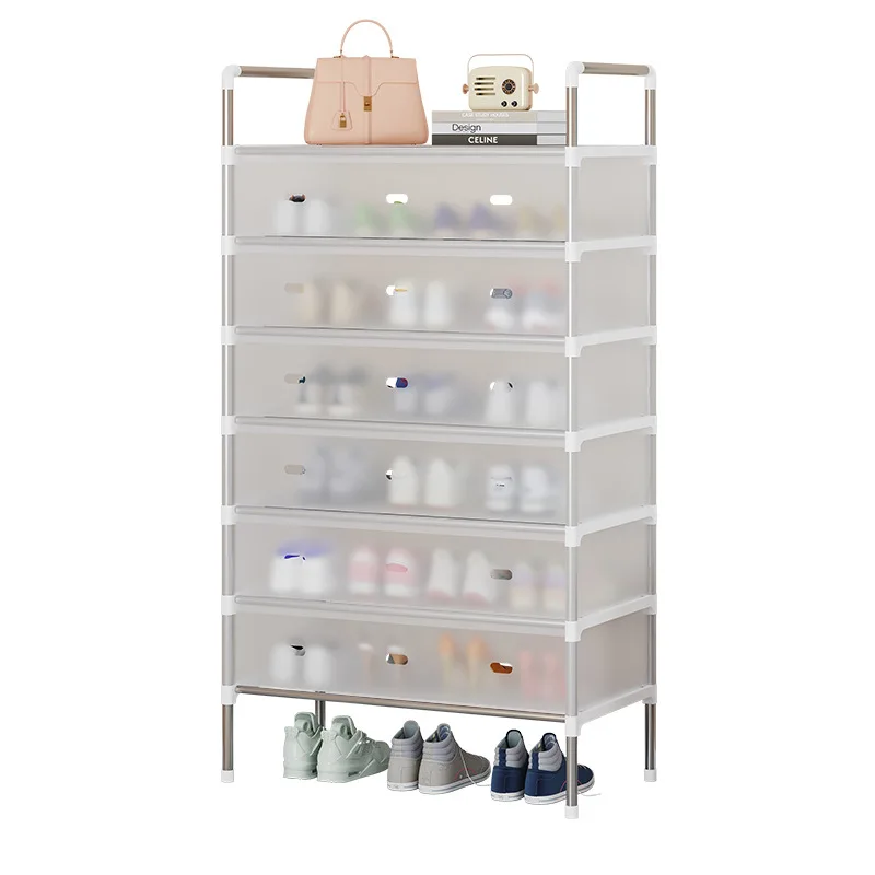 Zapatero de 7 Niveles para 24 Pares, Estantería para Zapatos con Protección contra Polvo, Mueble Organizador DIY para Recibidor, Dormitorio, Salón, 