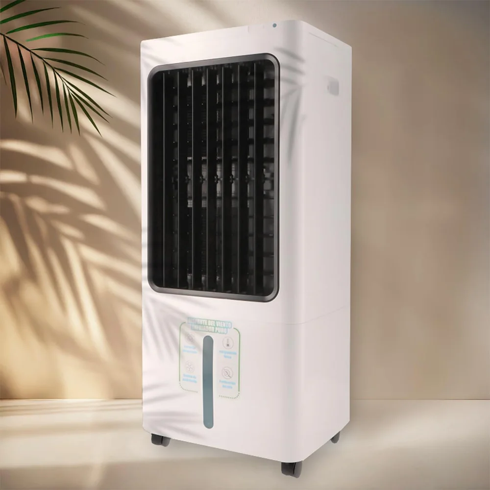 Climatizador Evaporativo Portátil 30L, 4800m³/h, 3 en 1 Ventilador + Enfriador + Ionizador, Triple Velocidad, Silencioso 35dB, Depósito Extraíble, Alarma Agua, con Mando, para Interior, 100W,