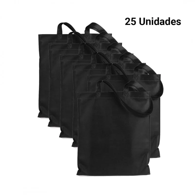 Deliex delicacies of Extremadura. Fabric Shopping Bags Gift Bags With Handles Reusable Bags Birthday Party Decoration Gift Bags Non-woven material bags (black, 25)