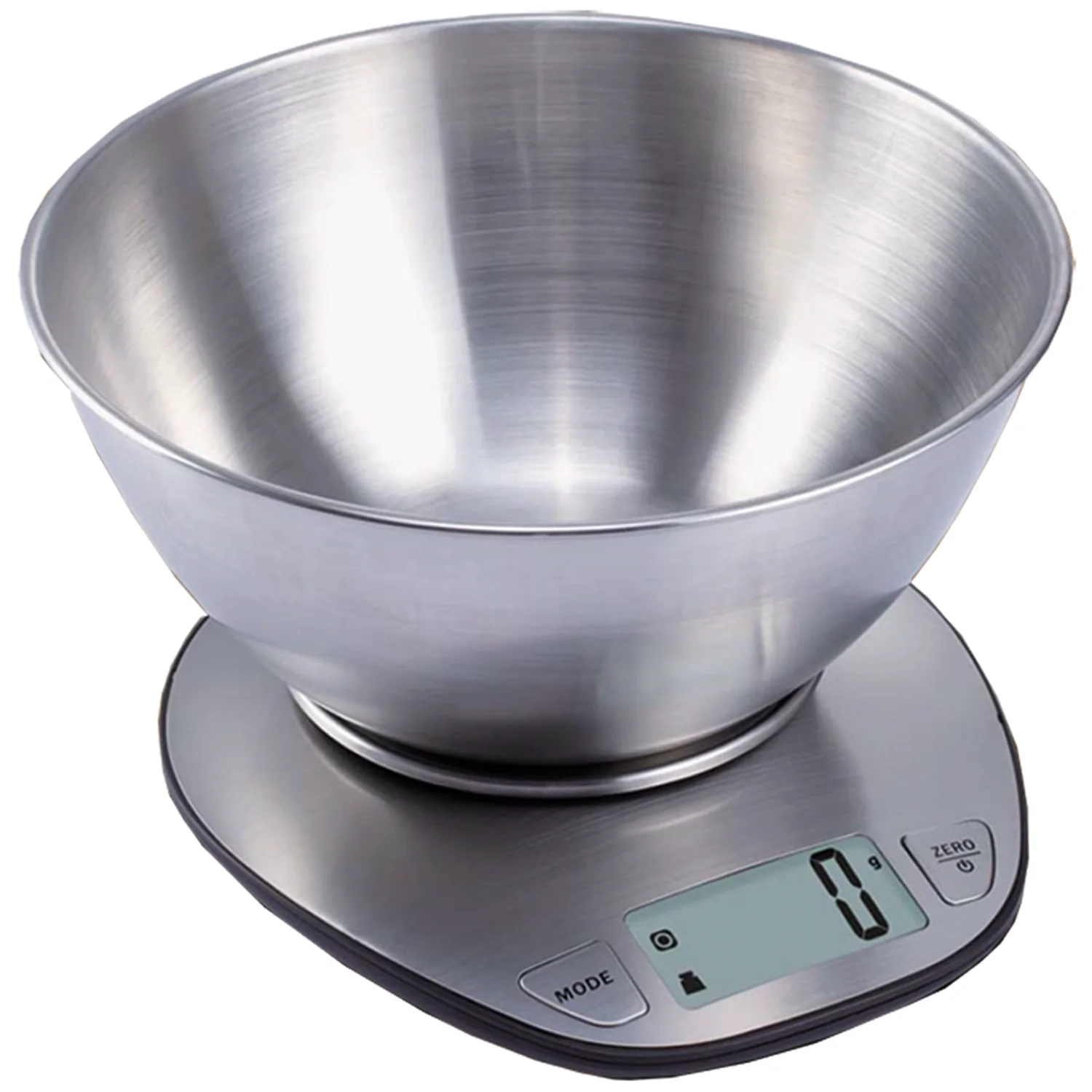 Bascula Cocina con Capacidad de hasta 5Kg, Sensor de Alta Precisión, Unidades de Medida: Gr, Oz y Lb, Indicador de Volumen, Unidades de Volumen: Ml, Fl y Oz, Indicador de Batería Baja y Sobrecarga,