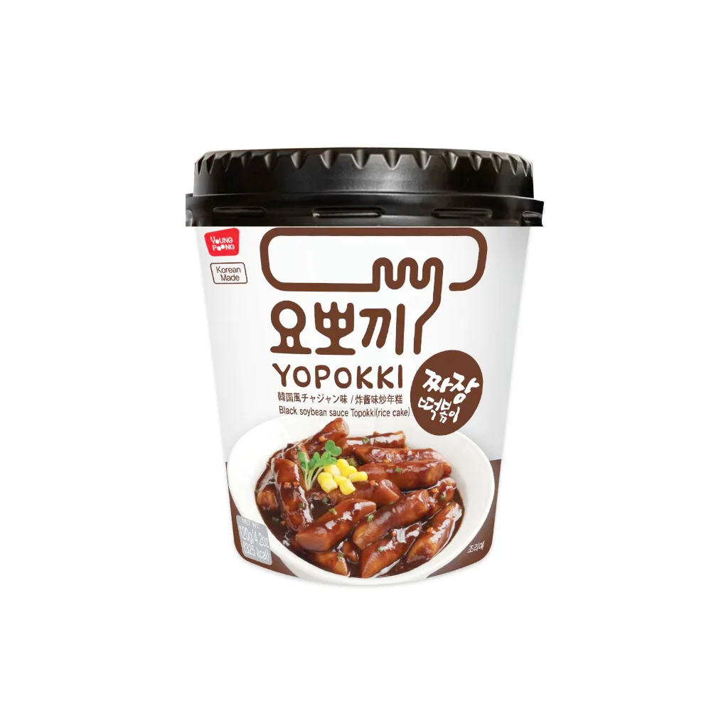 Yopokki rice cake with sauce jjajang tteokbokki kimchi flavor spicy sweet flavor 120g