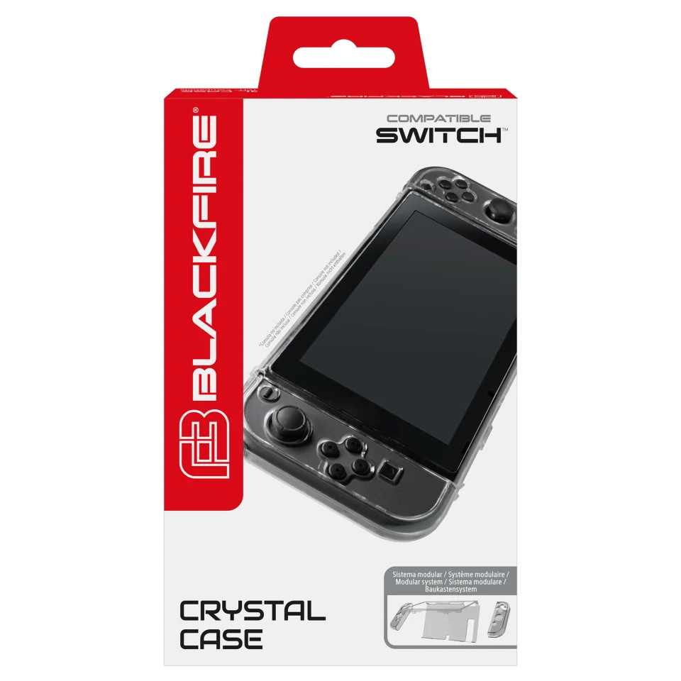 BLACKFIRE Carcasa Rígida Crystal Transparente 3 Piezas para SWITCH